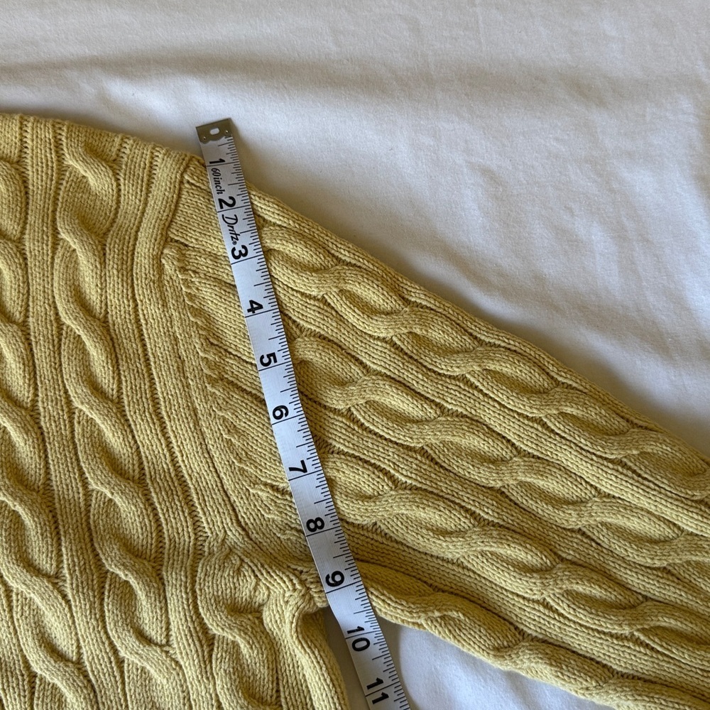 Daughter Classic Cream Cable Knit Crewneck Sweater - Picture 10 of 13